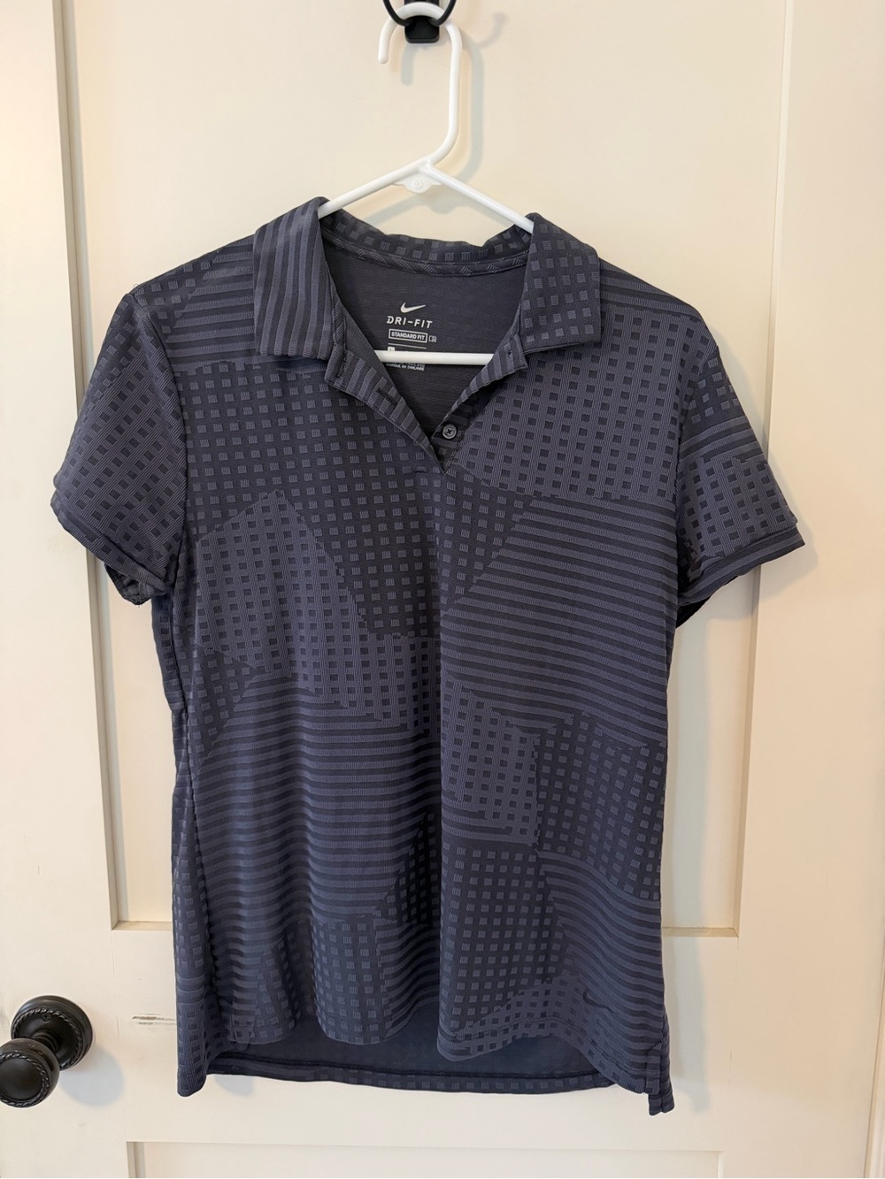 Nike Women’s Navy Geometric Dri-FIT Polo
